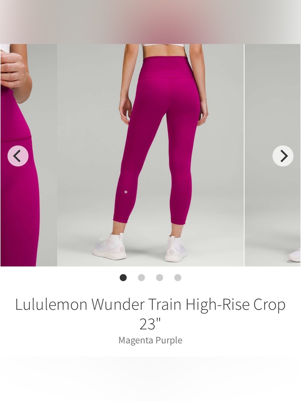 lululemon athletica Wunder Train High-Rise Crop - Magenta